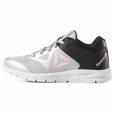 Reebok Rush Runner Running Shoes For Girls Colour:Grey/Black/Light Pink